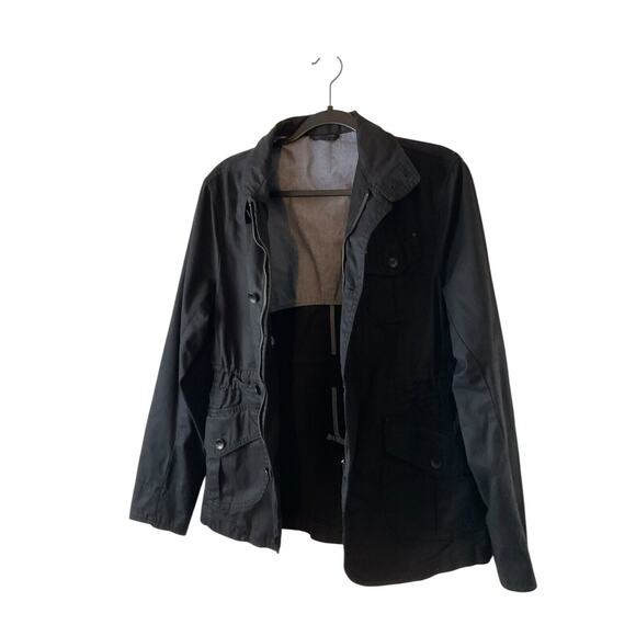 Zara Man Men's Small Black Cotton Jacket‎ Red Contrast Stitching Size EUR 36 - Picture 8 of 12